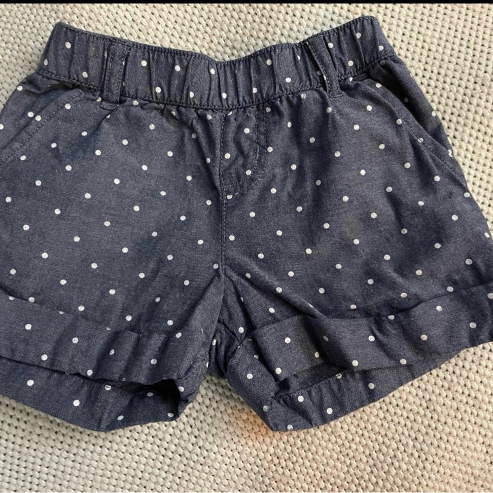 Gymboree 4T Denim Shorts Polka Dot